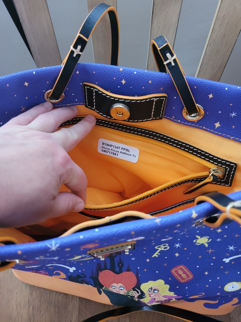 Dooney & Bourke Purple Hocus Pocus Tote Bag - Picture 7 of 7